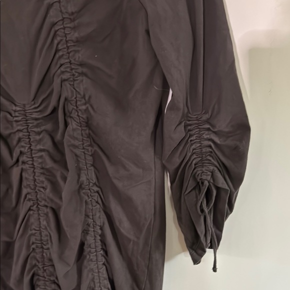 Neon Buddha Ruched Brown tunic Top - Picture 3 of 6